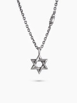Star of David Necklace Silver 925 White Diamond Large – Ilai L | Kameart