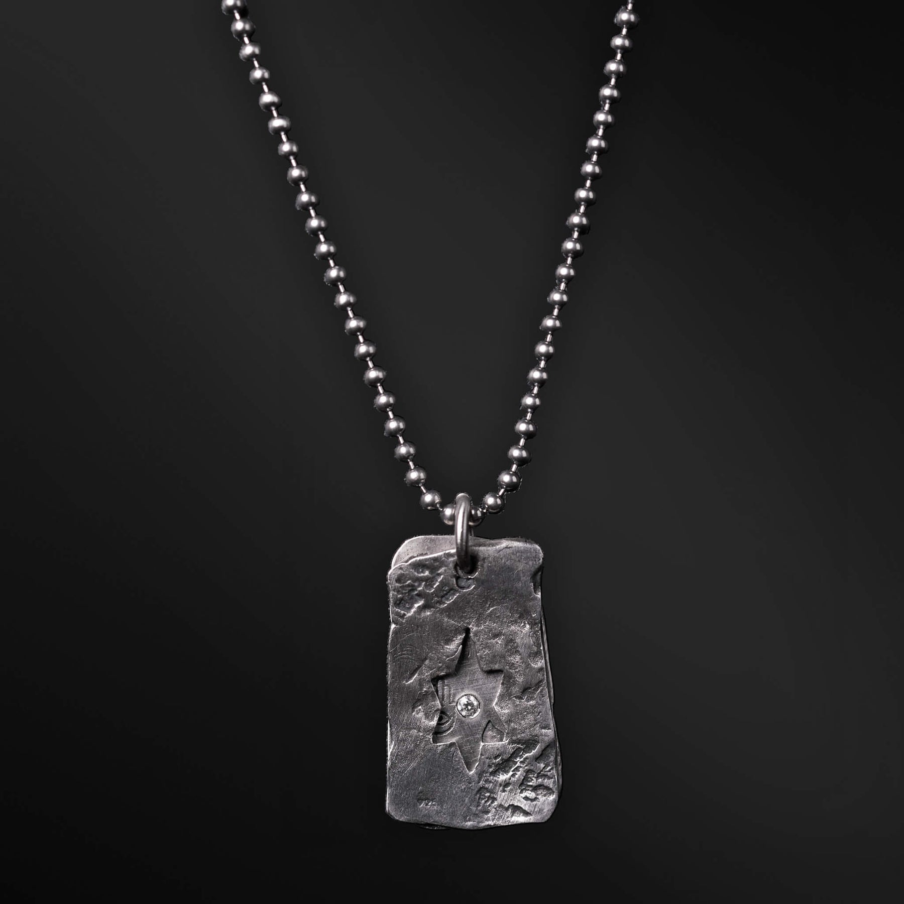 Star of David Necklace Silver 925 White Diamond – Shlomo | Kameart