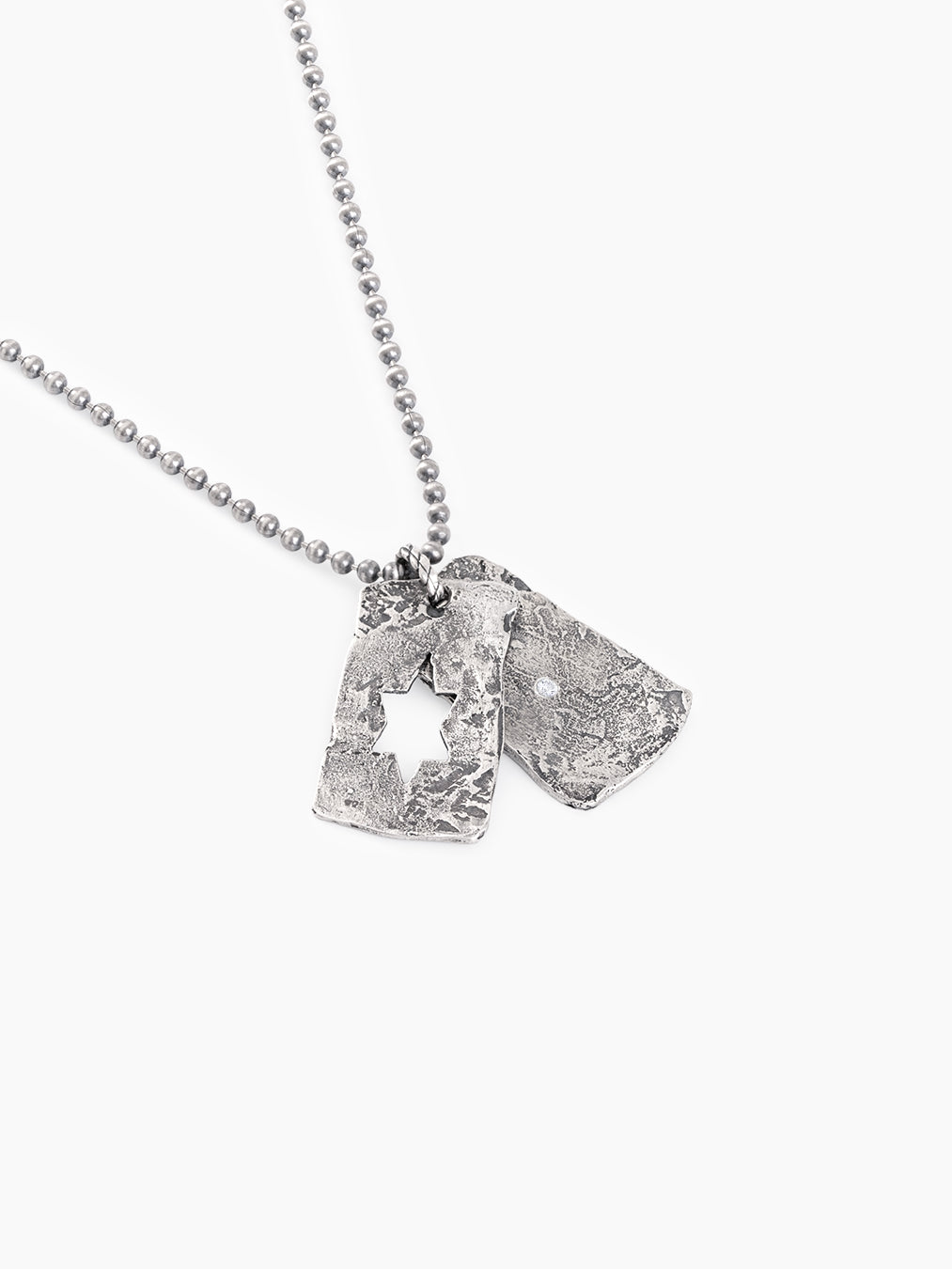 Star of David Necklace Silver 925 White Diamond – Shlomo | Kameart