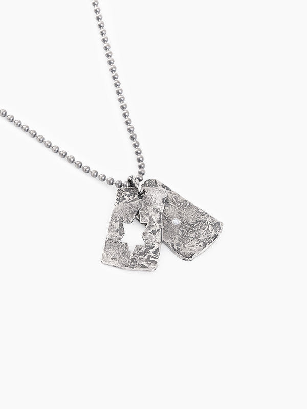 Star of David Necklace Silver 925 White Diamond – Shlomo | Kameart
