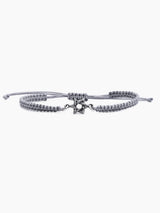 Star of David on a cord Bracelet Sterling Silver 925 Israel Jewish Aviv