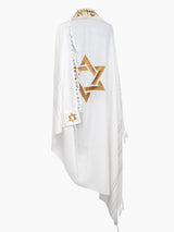 Star of David Prestige Tallit Gold | Luxury Prayer Shawl