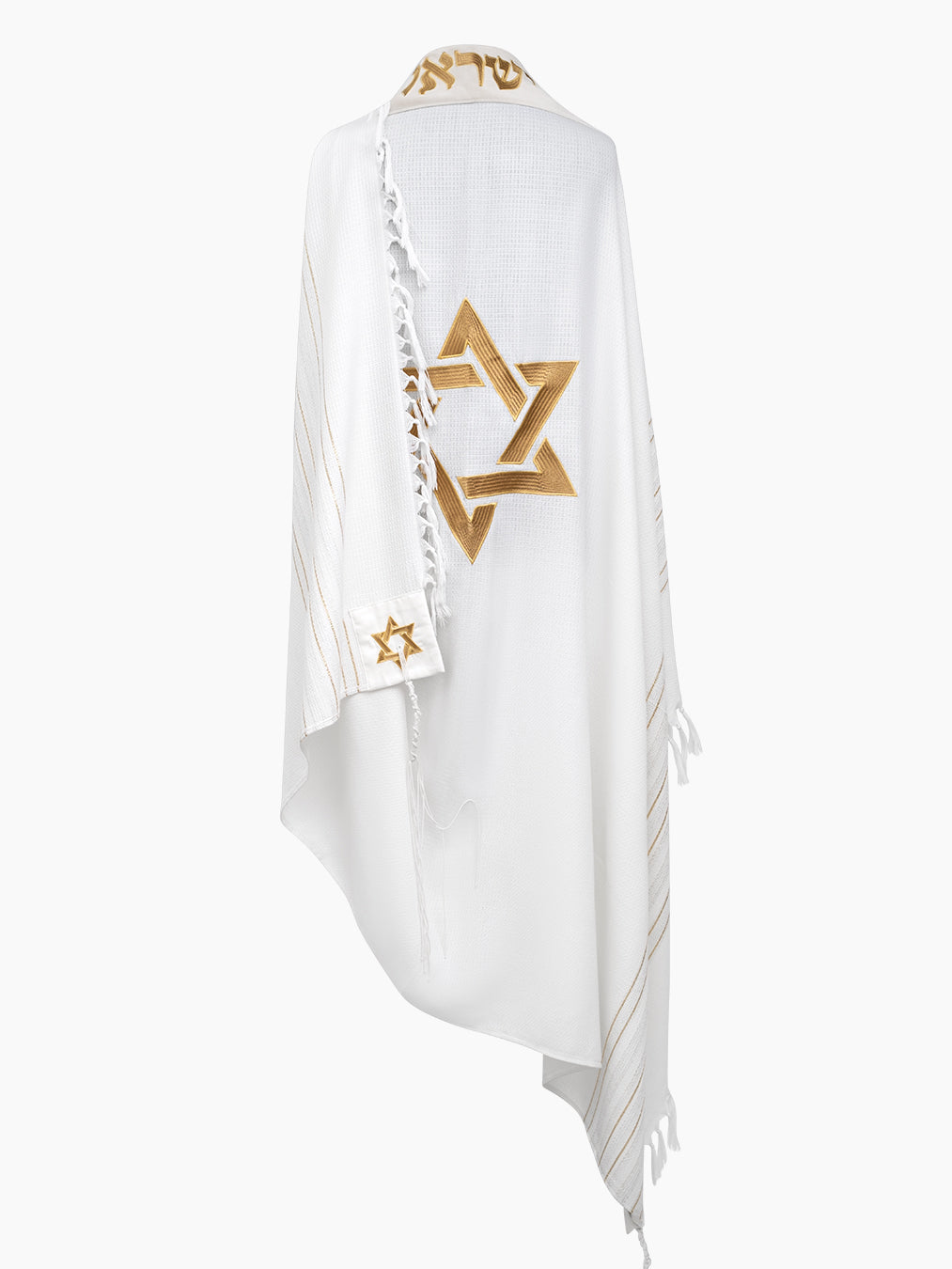 Star of David Prestige Tallit Gold | Luxury Prayer Shawl