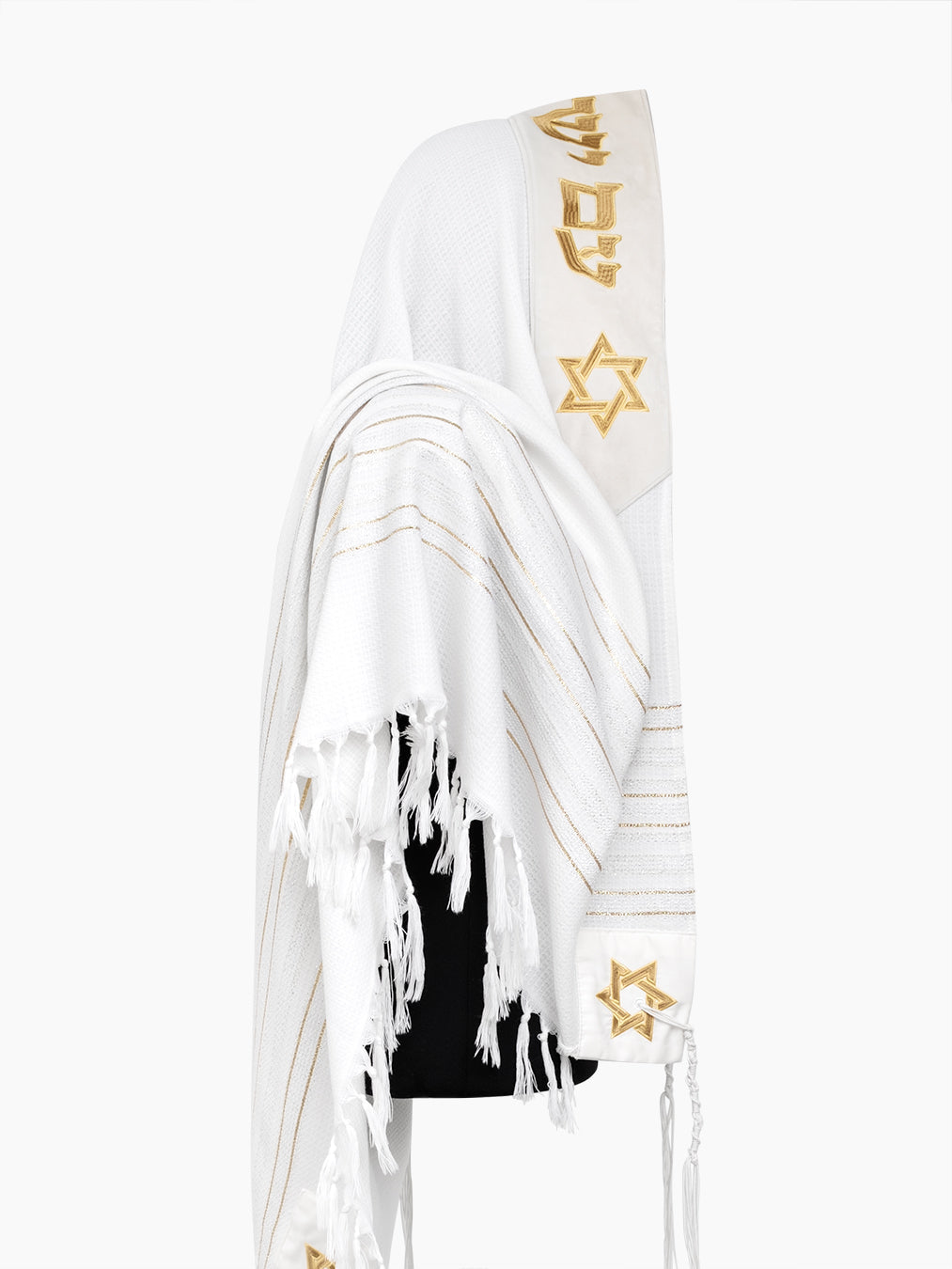 Star of David Prestige Tallit Gold | Luxury Prayer Shawl