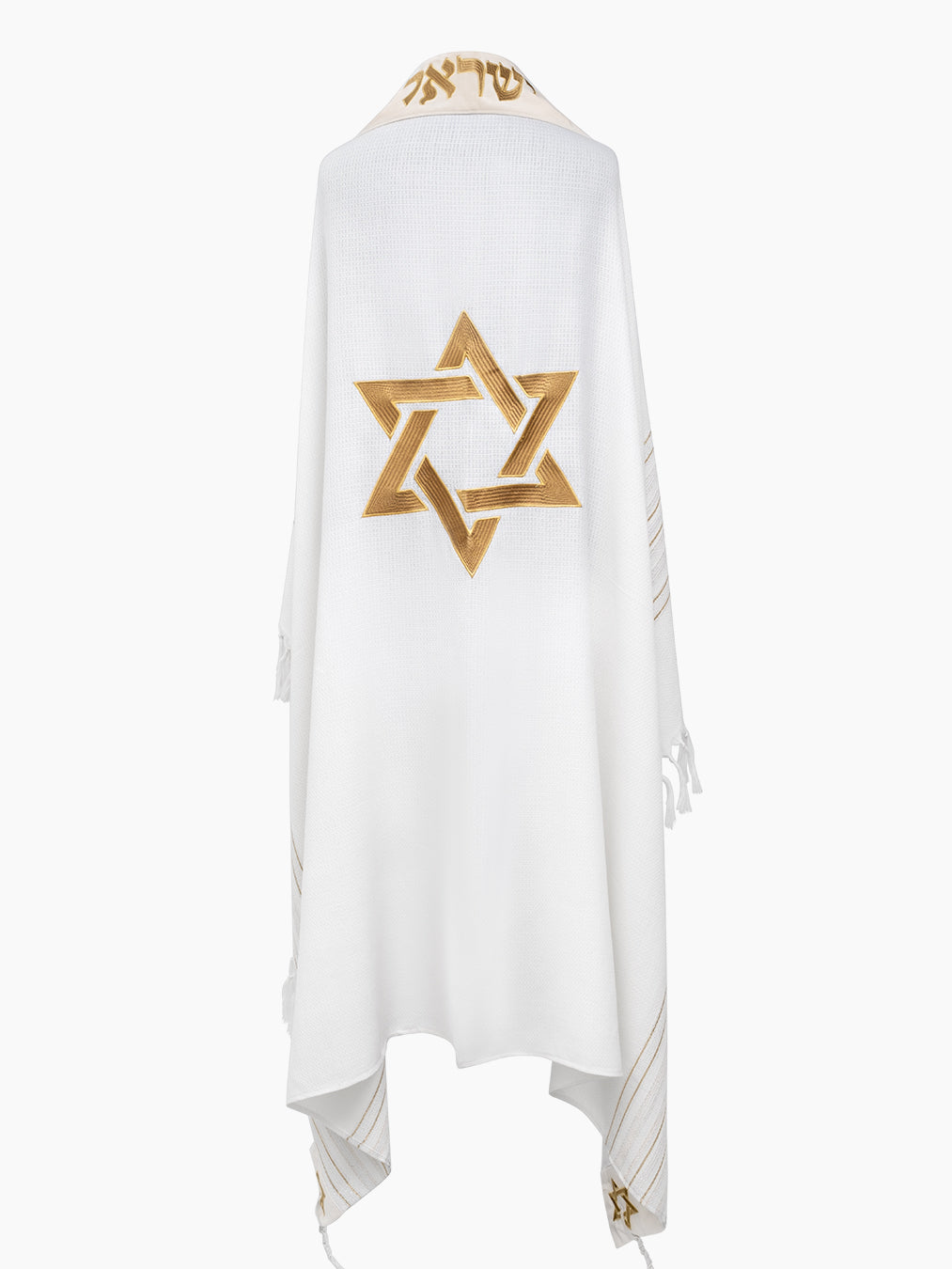 Star of David Prestige Tallit Gold | Luxury Prayer Shawl