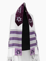 Star of David Prestige Tallit Purple | Luxury Prayer Shawl
