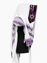 Star of David Prestige Tallit Purple | Luxury Prayer Shawl