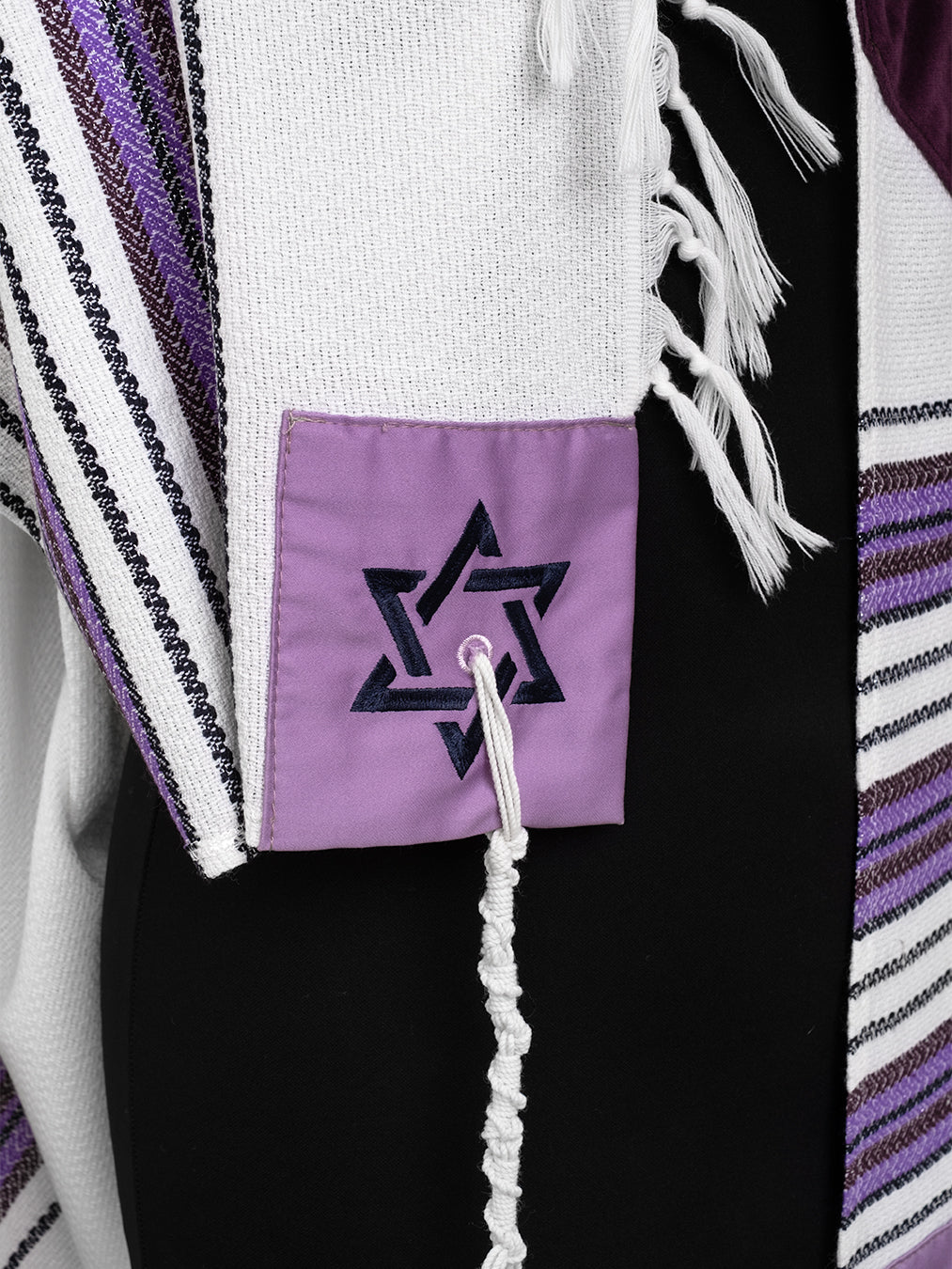 Star of David Prestige Tallit Purple | Luxury Prayer Shawl