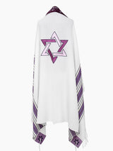 Star of David Prestige Tallit Purple | Luxury Prayer Shawl