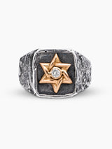 Star of David Ring Gold White Diamond Israel Samson