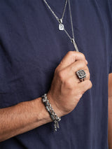 Star of David Ring Silver 925 Black Diamond Nimrod