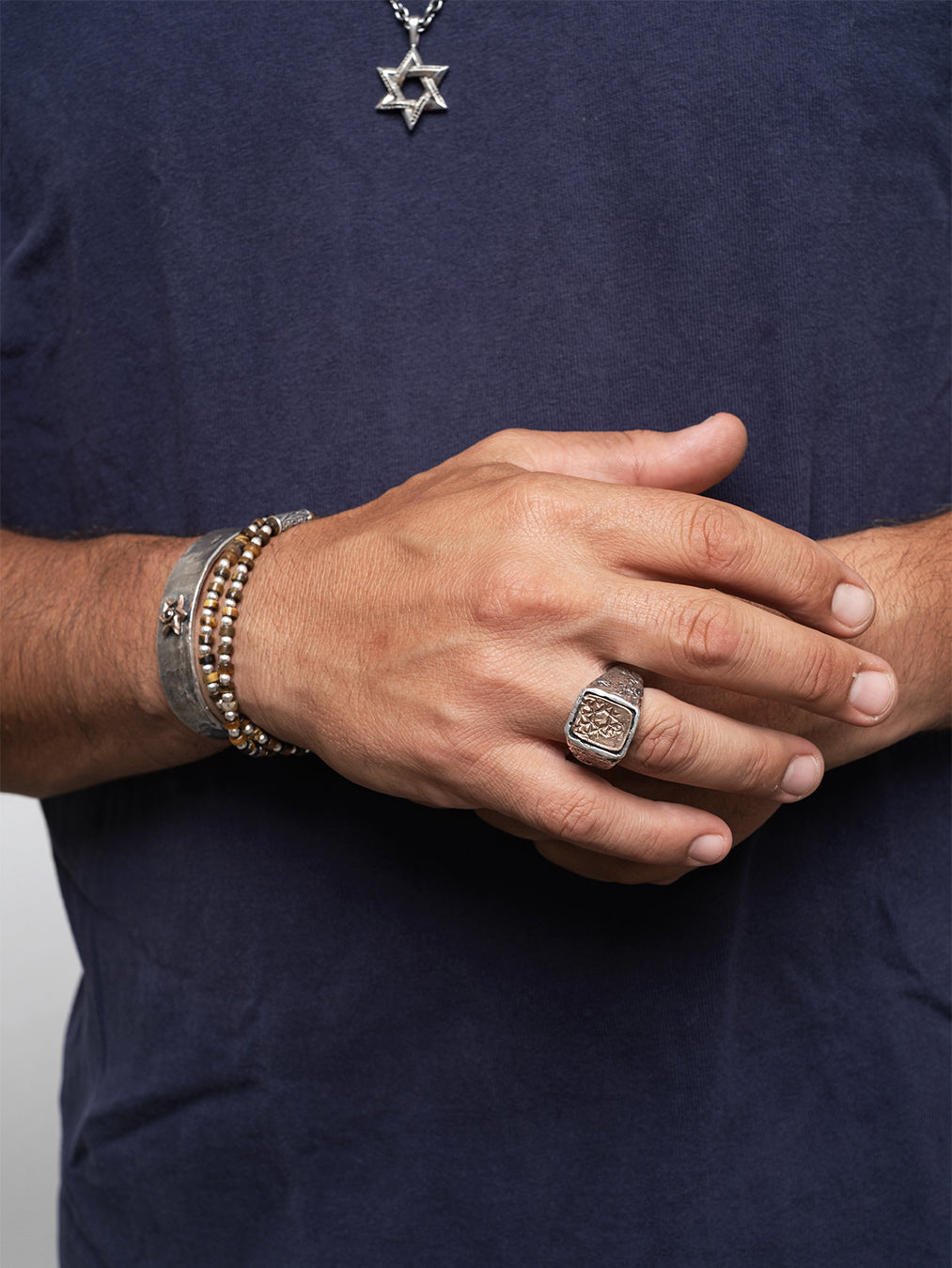 Star of David Ring Silver Rose Gold Israel Samson