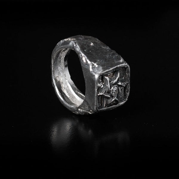 Star of David Ring Sterling Silver 925 Diamond Samson