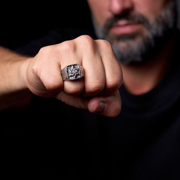 Star of David Ring Sterling Silver 925 Diamond Samson