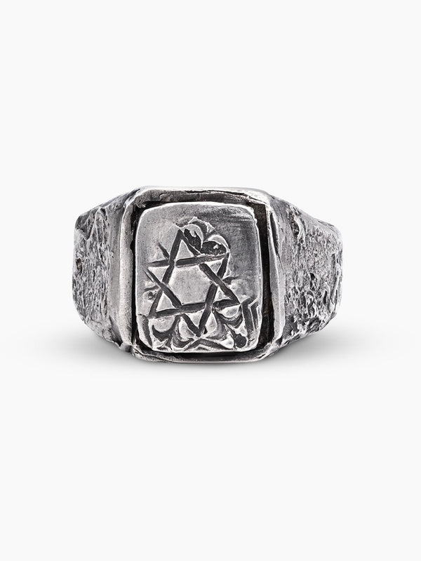 Star of David Ring Sterling Silver 925 Israel Magen
