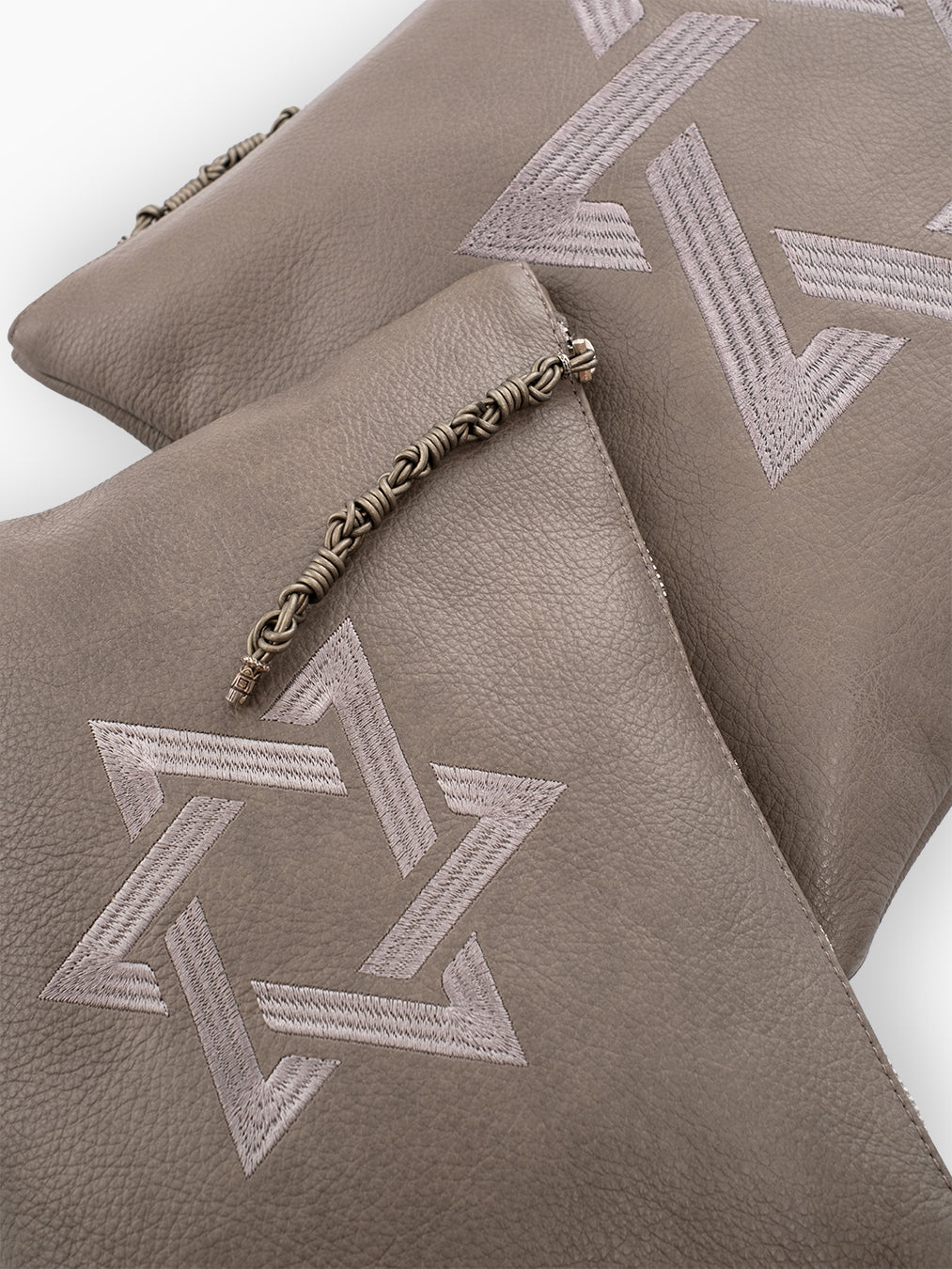 Star of David Tallit Bag Light Brown Leather – Tefillin Set