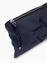 Star of David Tallit Tefilin Bag Set Blue Leather