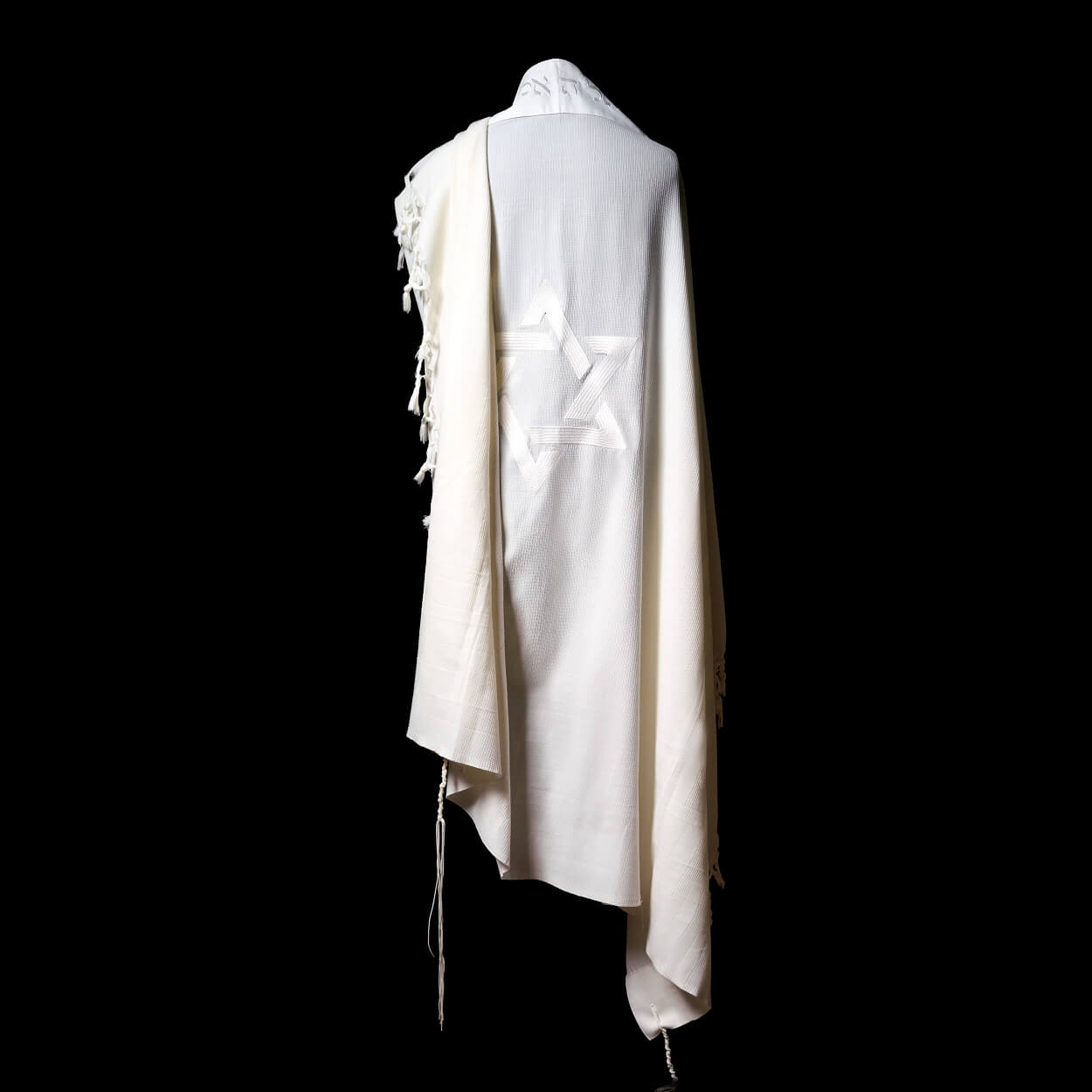 Star of David Tallit White | Luxury Prayer Shawl