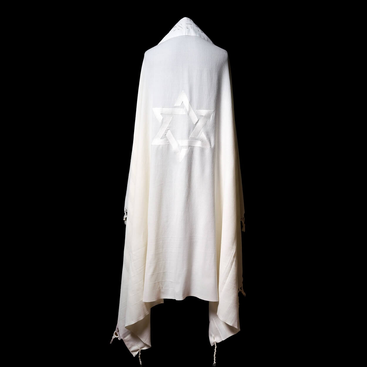 Star of David Tallit White | Luxury Prayer Shawl