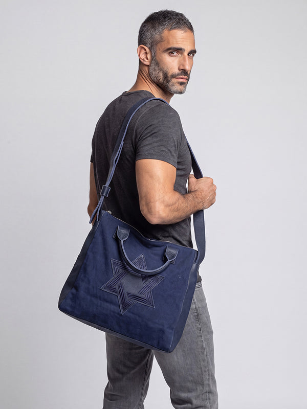 Star of David Tote Bag Canvas Israel Jewish Magen