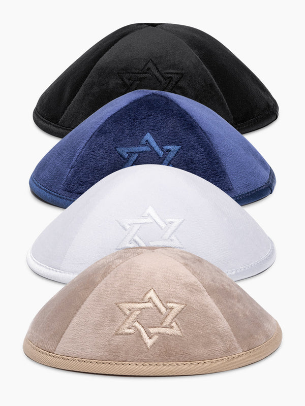 Star of David Velvet Kippah Magen David Israel Judaica