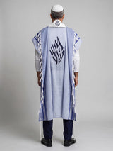 Tallit Nachman Blue Royal | Handmade Wool Prayer Shawl – Kameart