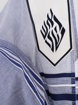 Tallit Nachman Blue Royal | Handmade Wool Prayer Shawl – Kameart