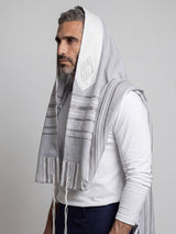 Tallit Nachman Gray | Handmade Wool Prayer Shawl – Kameart