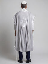 Tallit Nachman Gray | Handmade Wool Prayer Shawl – Kameart