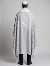 Tallit Nachman Gray | Handmade Wool Prayer Shawl – Kameart