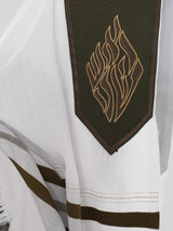 Tallit Nachman Olive Green | Handmade Wool Prayer Shawl – Kameart