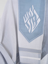 Tallit Nachman Sky Blue | Handmade Wool Prayer Shawl – Kameart