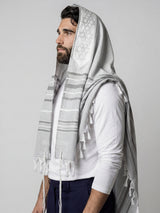 Tallit Star Of David Gray | Luxury Jewish Prayer Shawl