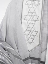 Tallit Star Of David Gray | Luxury Jewish Prayer Shawl