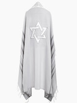 Tallit Star Of David Gray | Luxury Jewish Prayer Shawl