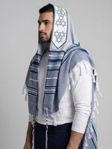 Tallit Star Of David Royal Blue | Luxury Jewish Prayer Shawl