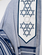 Tallit Star Of David Royal Blue | Luxury Jewish Prayer Shawl