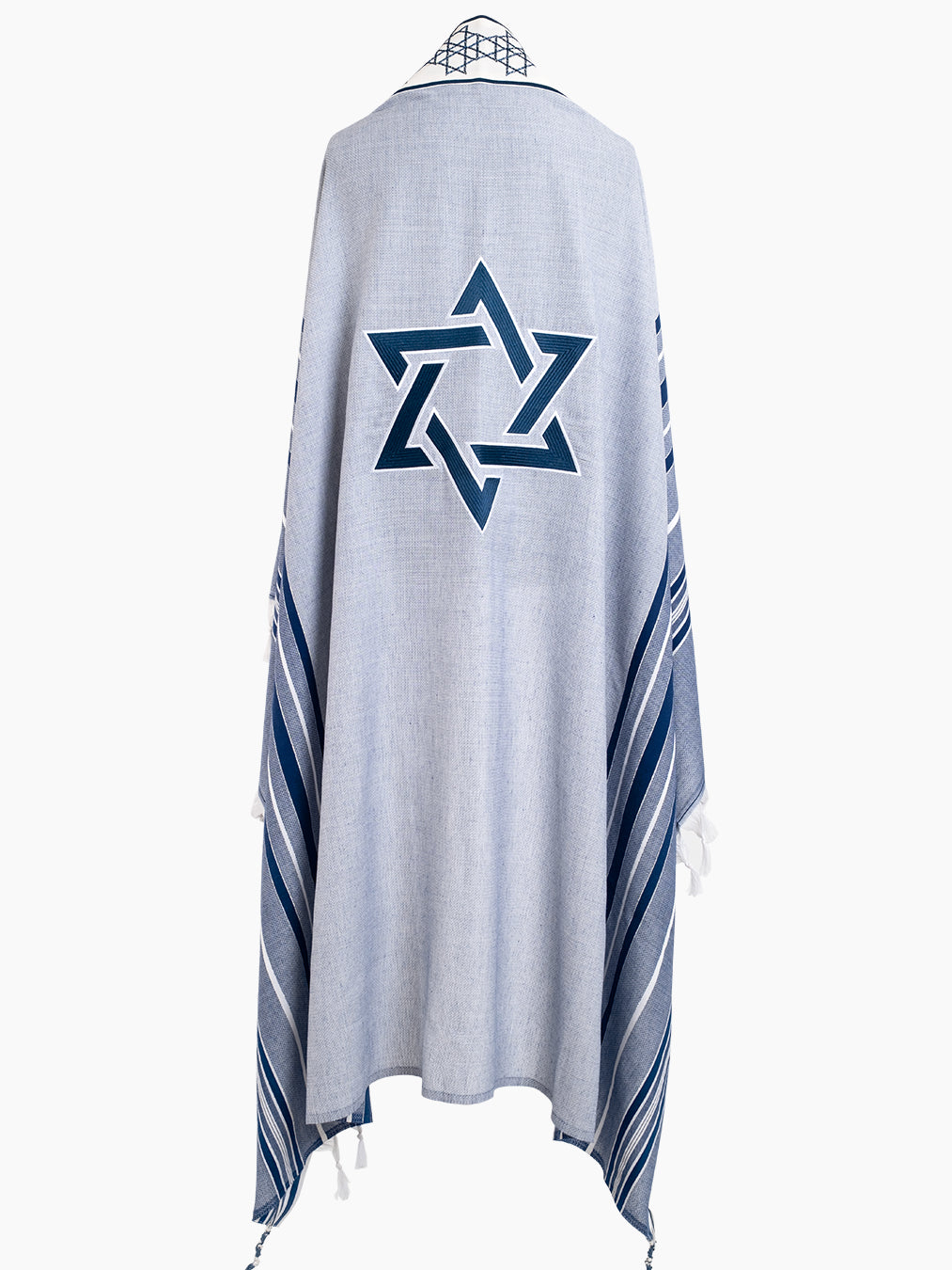 Tallit Star Of David Royal Blue | Luxury Jewish Prayer Shawl