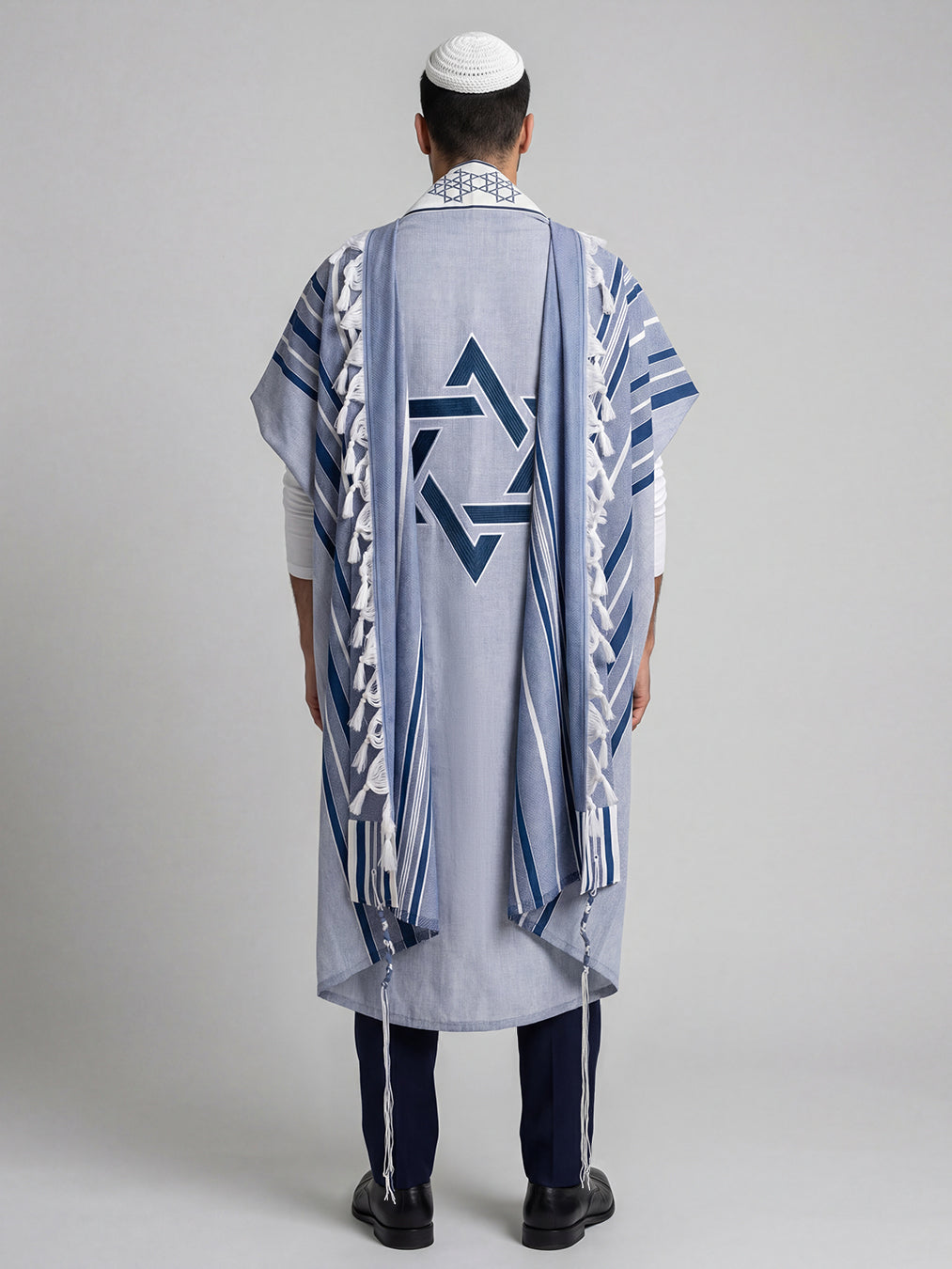 Tallit Star Of David Royal Blue | Luxury Jewish Prayer Shawl