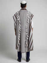 Traditional Tallit Earthy Brown | Luxury Jewish Prayer Shawl | Bar Mitzvah & Wedding