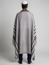 Traditional Tallit Earthy Brown | Luxury Jewish Prayer Shawl | Bar Mitzvah & Wedding