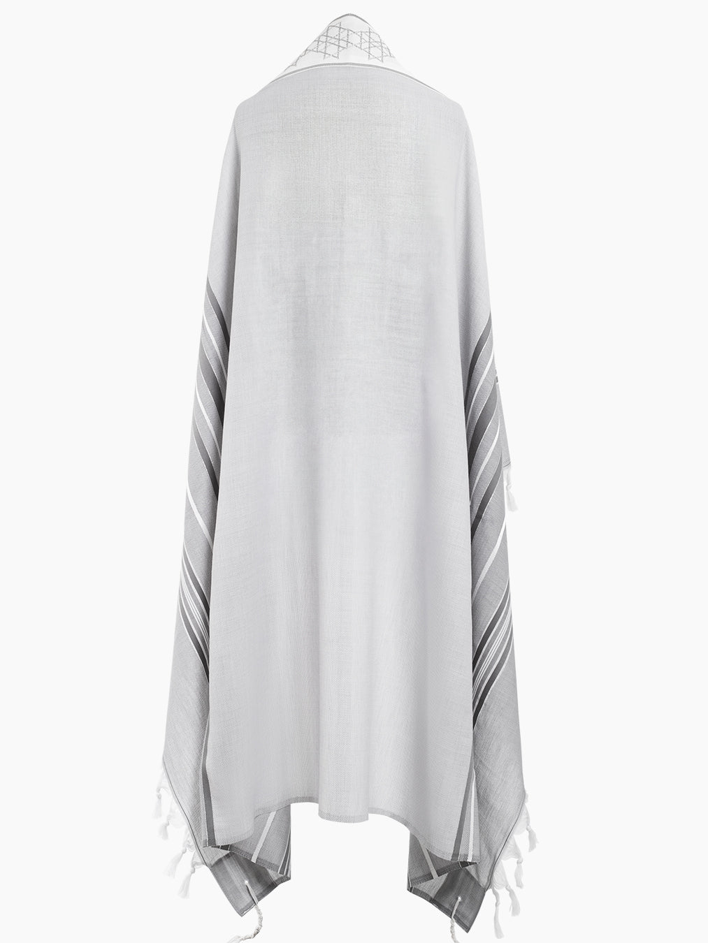 Traditional Tallit Gray | Luxury Jewish Prayer Shawl | Bar Mitzvah & Wedding
