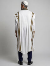 Traditional Tallit Olive Green | Luxury Modern Jewish Prayer Shawl | Bar Mitzvah & Wedding