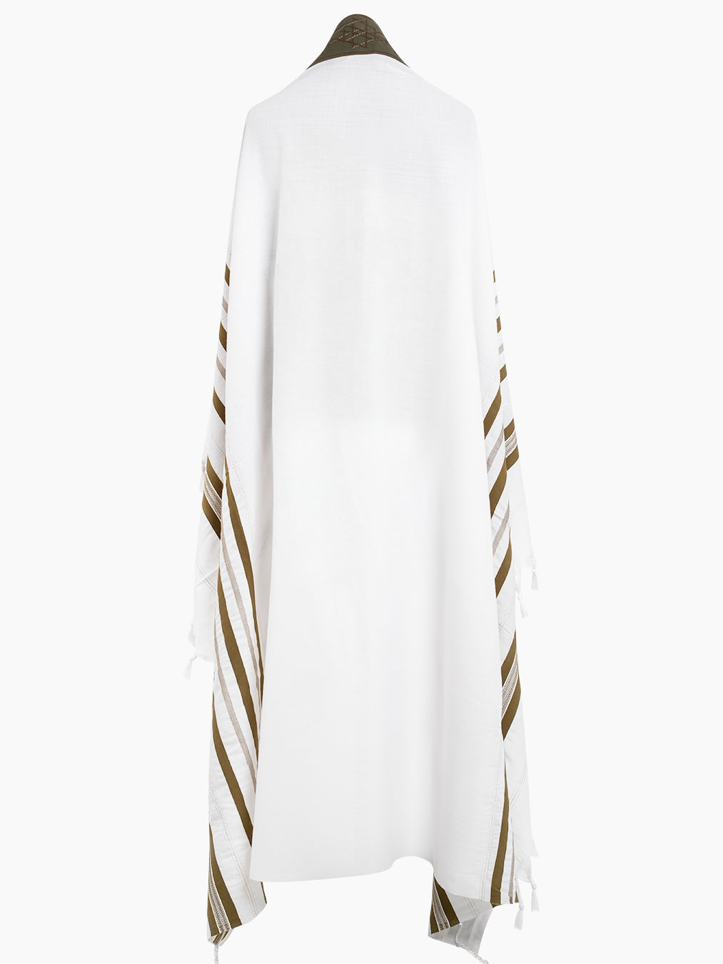 Traditional Tallit Olive Green | Luxury Modern Jewish Prayer Shawl | Bar Mitzvah & Wedding