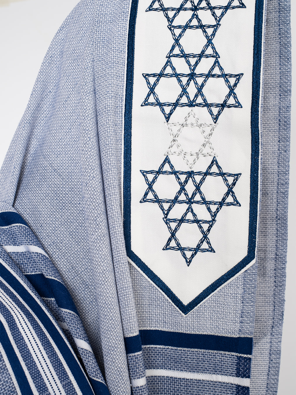Traditional Tallit Royal Blue | Luxury Jewish Prayer Shawl | Bar Mitzvah & Wedding