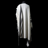 Traditional Tallit Wool Black Stripes | Luxury Prayer Shawl