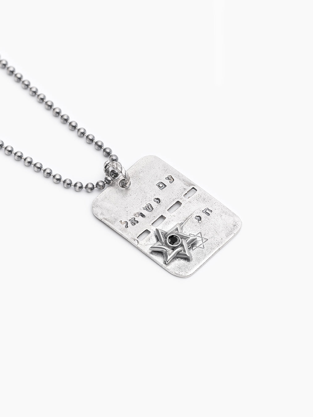 Tsahal IDF Necklace Silver 925 Black Diamond Israel