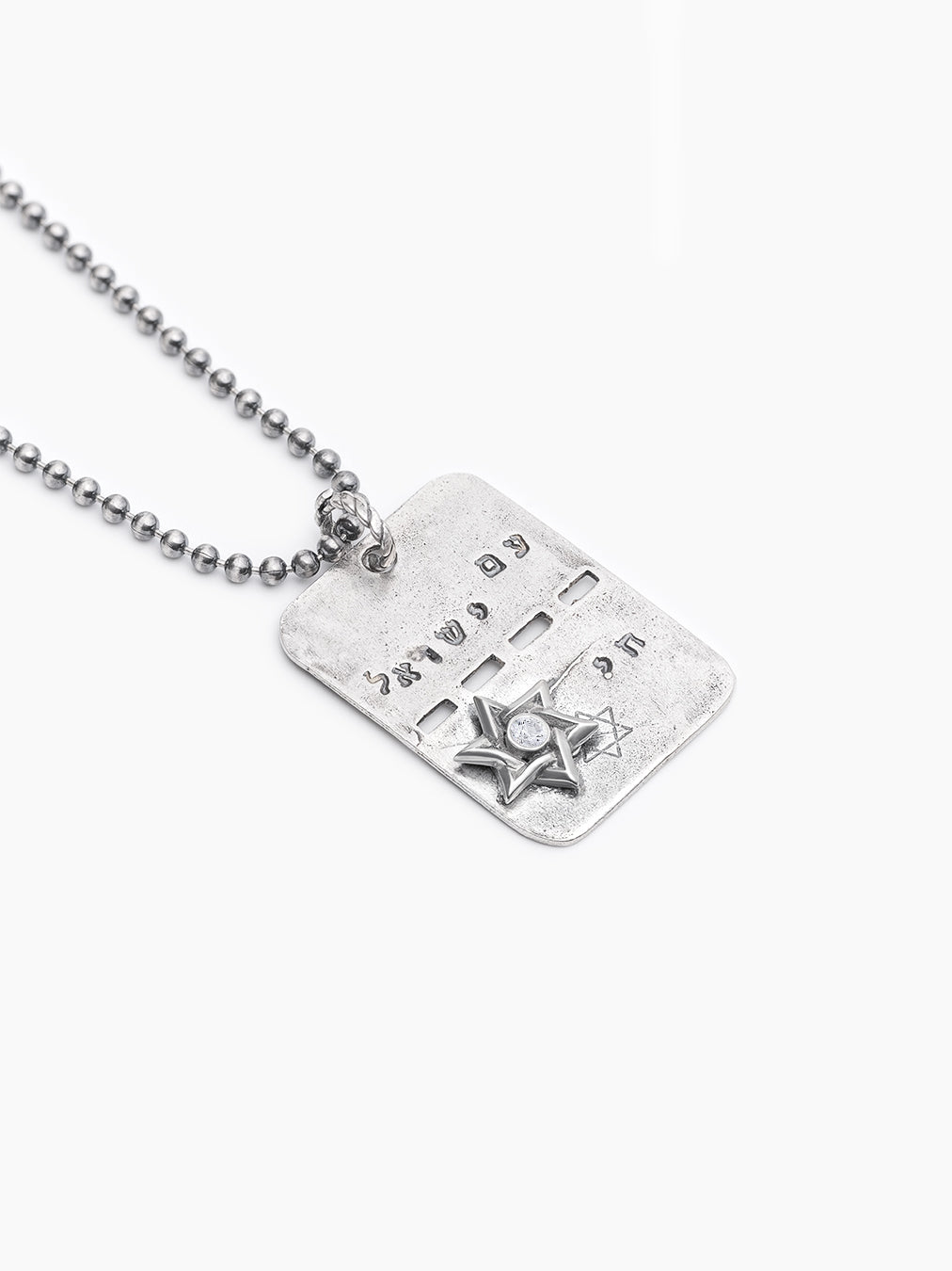 Tsahal IDF Necklace Silver 925 White Diamond Israel
