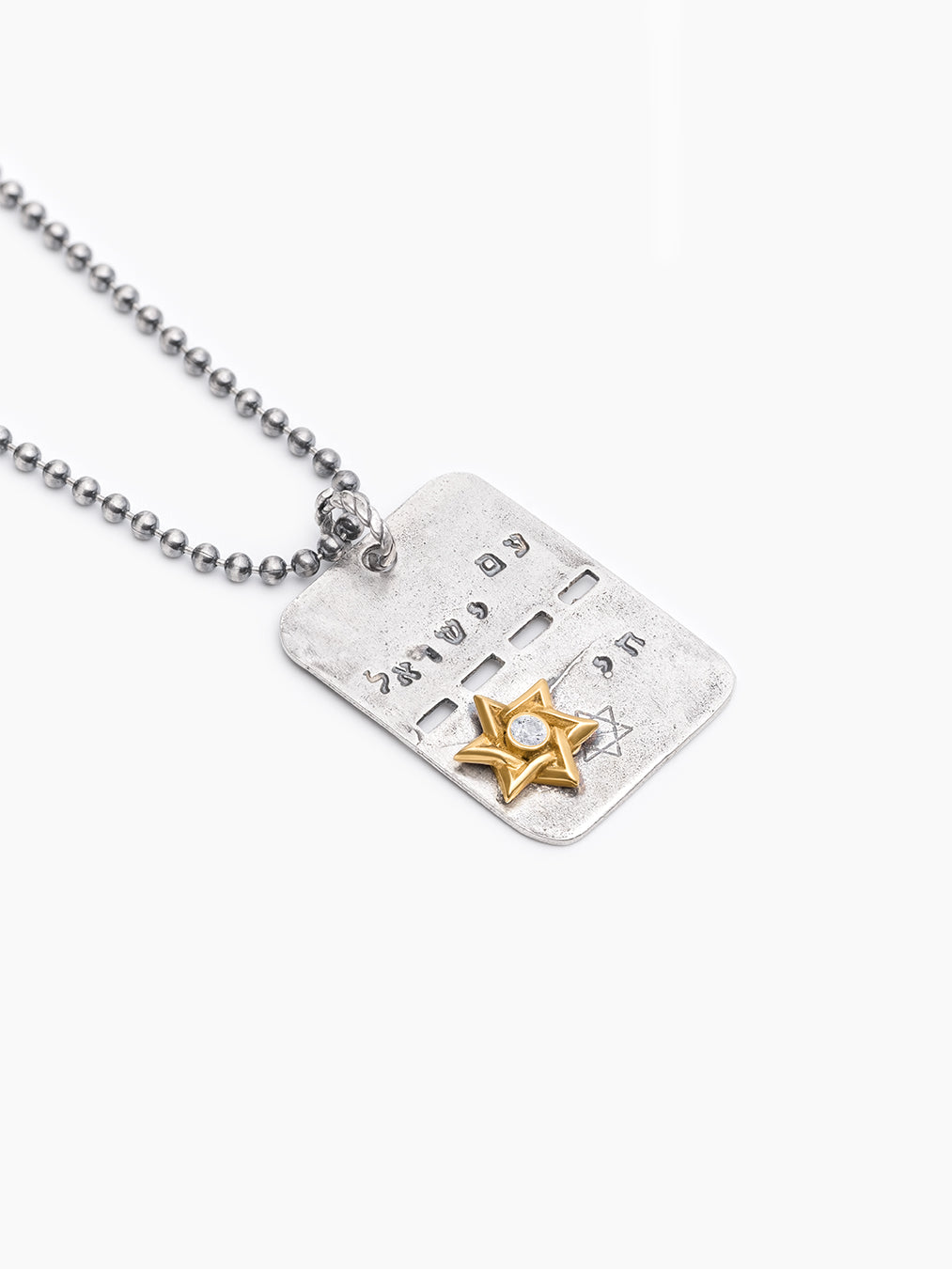 Tsahal IDF Necklace Yellow Gold White Diamond Israel