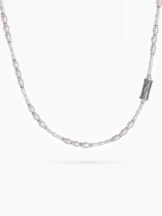 Unisex vintage pearl Breslov necklace Nachman Petek